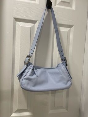 Free People Pale Blue Leather Shoulder Bag